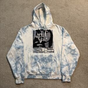 Taylor Swift Midnights Tie Dye Blue Hoodie Women’s Sz Medium Tracks Songs
